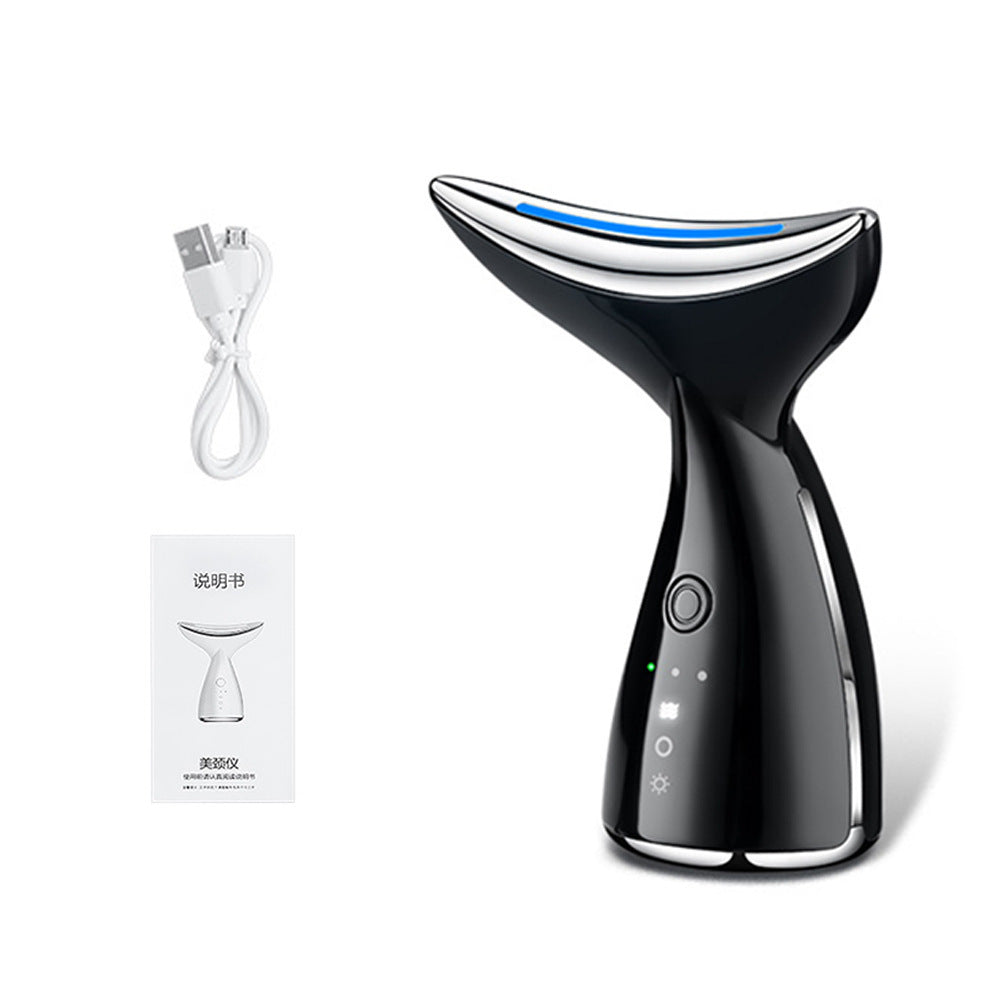EMS Microcurrent Neck Face Beauty Device With 3 Colors LED Photon Therapy Skin Tighten Reduce Double Chin Face Lifting Devices by cj