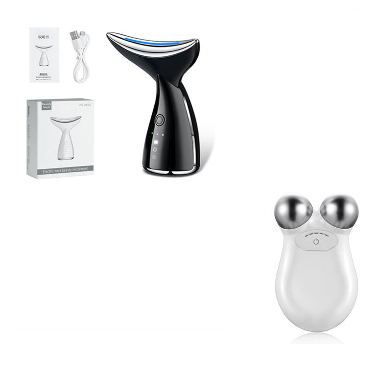 EMS Microcurrent Neck Face Beauty Device With 3 Colors LED Photon Therapy Skin Tighten Reduce Double Chin Face Lifting Devices by cj