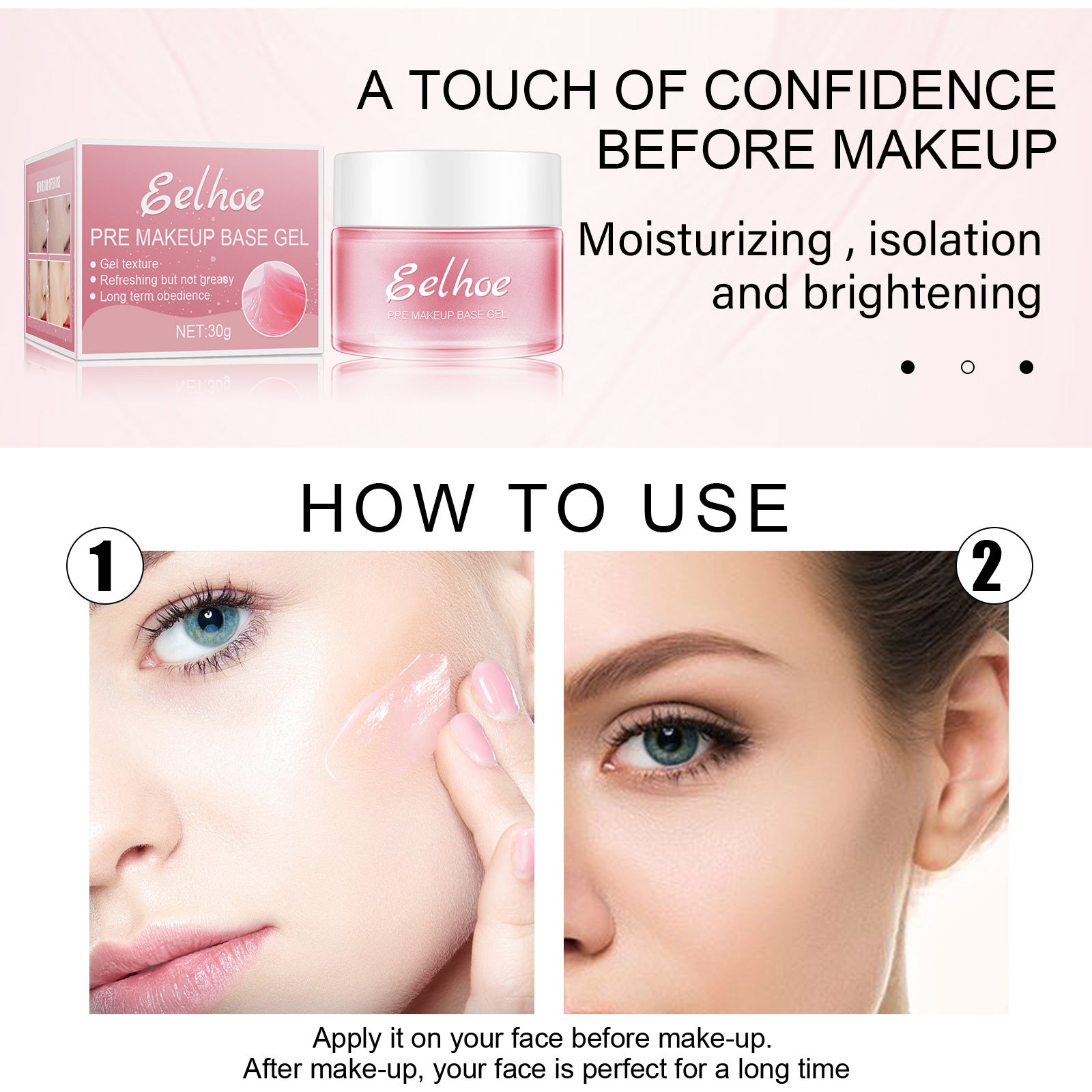 EELHOE Makeup Base Gel Makeup Moisturizer Firming Skin Isolating Base Concealer by cj
