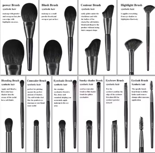 BEILI Low MOQ Ship Fast Custom High Quality Make Up Brushes Wholesale Wood Handle Premium Natural10pcs Makeup Brush by cj